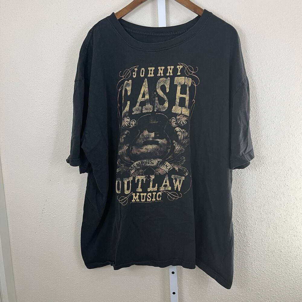 Johnny Cash 2012 Outlaw Music Graphic T Shirt Mens 4XL Vintage Wash Country